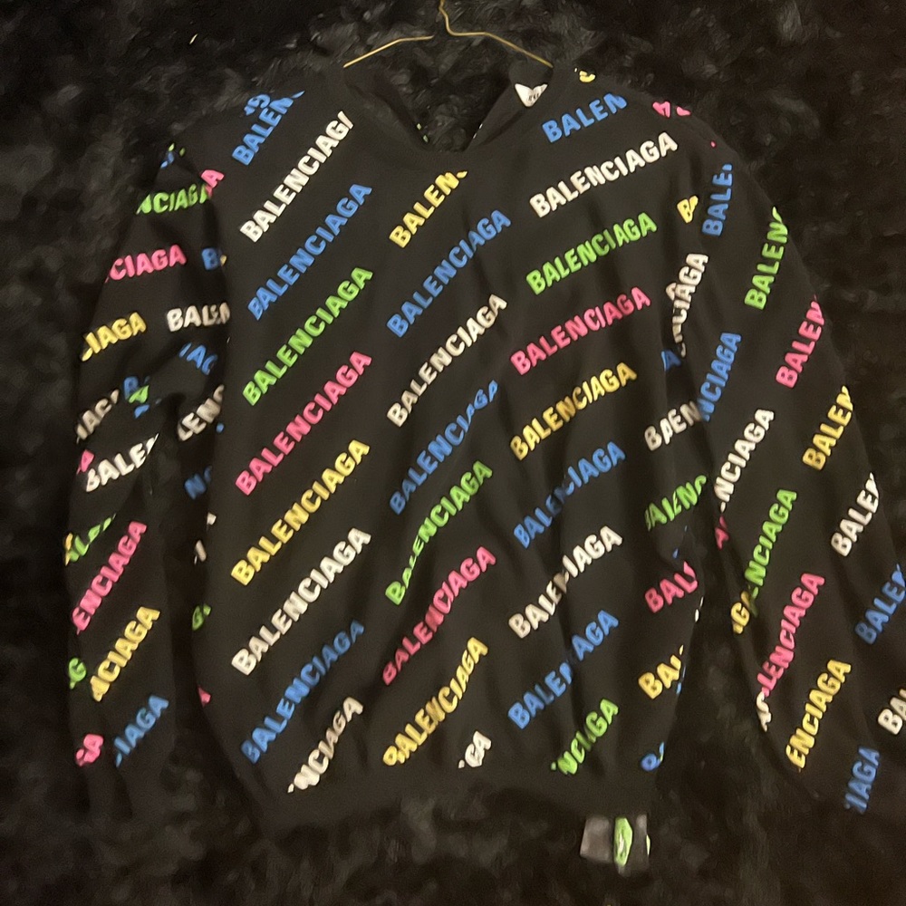 Used multi color Balenciaga crop sweater